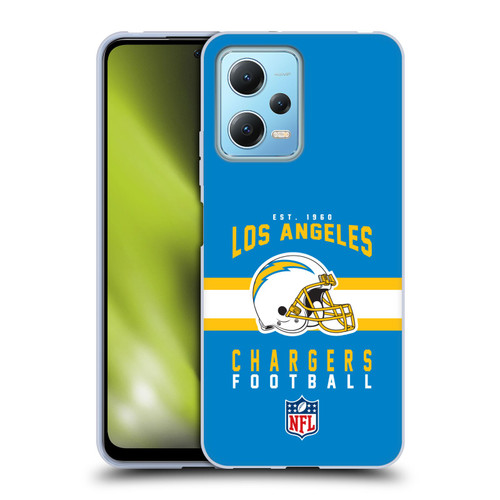 NFL Los Angeles Chargers Graphics Helmet Typography Soft Gel Case for Xiaomi Redmi Note 12 5G