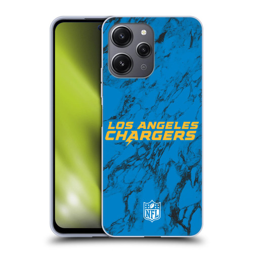 NFL Los Angeles Chargers Graphics Coloured Marble Soft Gel Case for Xiaomi Redmi 12