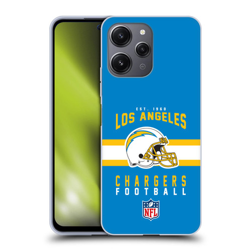 NFL Los Angeles Chargers Graphics Helmet Typography Soft Gel Case for Xiaomi Redmi 12