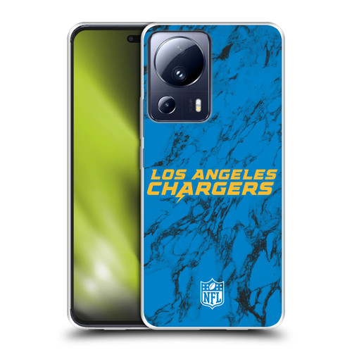 NFL Los Angeles Chargers Graphics Coloured Marble Soft Gel Case for Xiaomi 13 Lite 5G