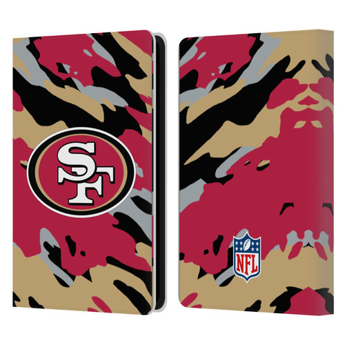 NFL San Francisco 49Ers Logo Camou Leather Book Wallet Case Cover For Amazon Kindle Paperwhite 5 (2021)