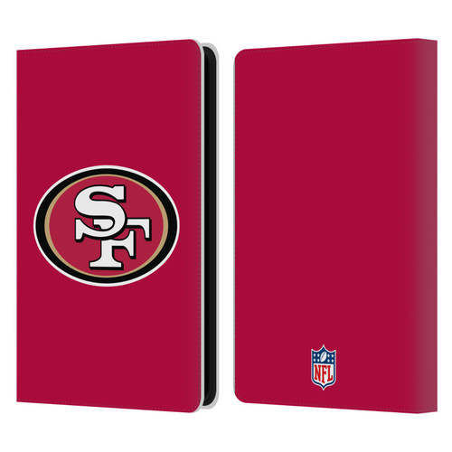 NFL San Francisco 49Ers Logo Plain Leather Book Wallet Case Cover For Amazon Kindle Paperwhite 5 (2021)