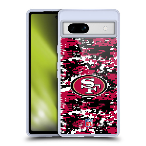 NFL San Francisco 49ers Graphics Digital Camouflage Soft Gel Case for Google Pixel 7a