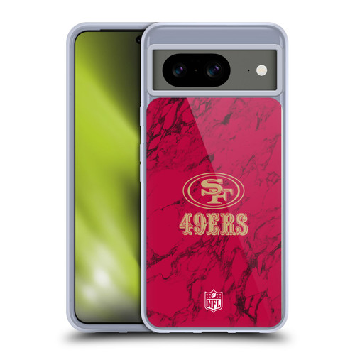 NFL San Francisco 49ers Graphics Coloured Marble Soft Gel Case for Google Pixel 8