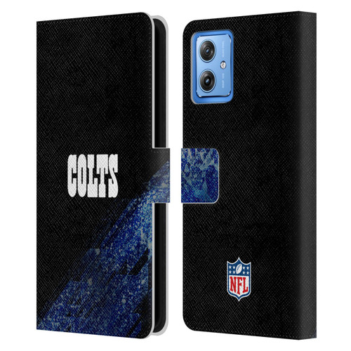 NFL Indianapolis Colts Logo Blur Leather Book Wallet Case Cover For Motorola Moto G54 5G
