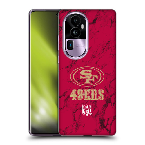 NFL San Francisco 49ers Graphics Coloured Marble Soft Gel Case for OPPO Reno10 Pro+