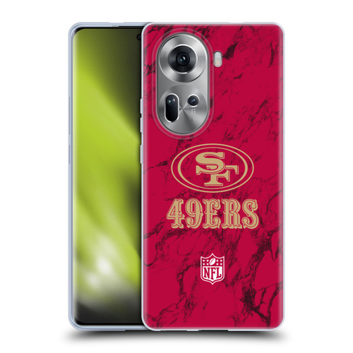 NFL San Francisco 49ers Graphics Coloured Marble Soft Gel Case for OPPO Reno11