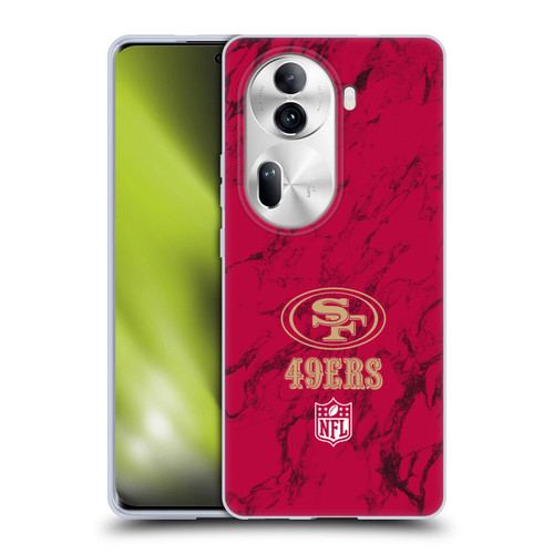 NFL San Francisco 49ers Graphics Coloured Marble Soft Gel Case for OPPO Reno11 Pro