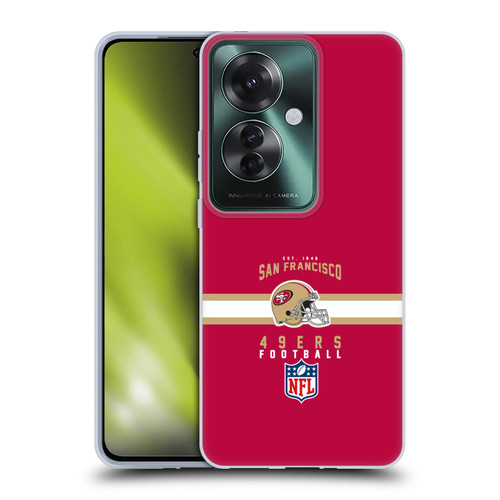 NFL San Francisco 49ers Graphics Helmet Typography Soft Gel Case for OPPO Reno11 F 5G / F25 Pro 5G