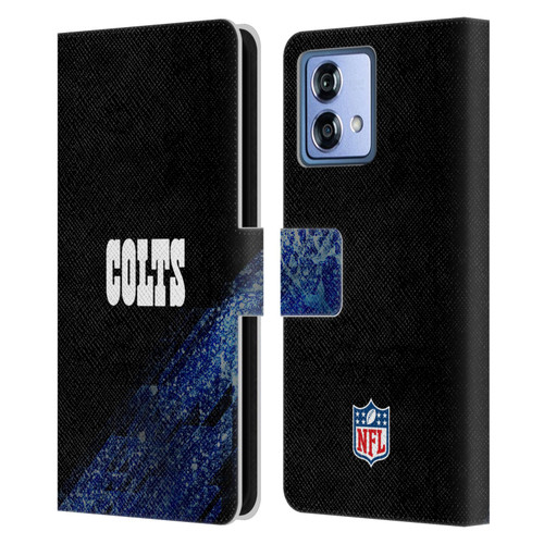 NFL Indianapolis Colts Logo Blur Leather Book Wallet Case Cover For Motorola Moto G84 5G