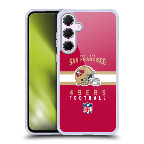 NFL San Francisco 49ers Graphics Helmet Typography Soft Gel Case for Samsung Galaxy A35 5G