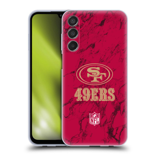 NFL San Francisco 49ers Graphics Coloured Marble Soft Gel Case for Samsung Galaxy M15/F15 5G