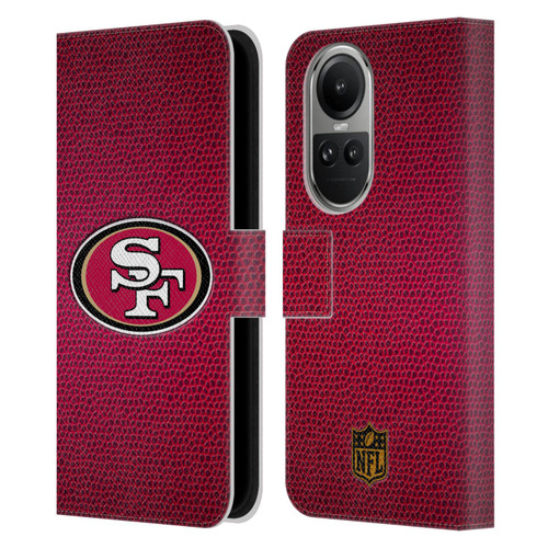 NFL San Francisco 49Ers Logo Football Leather Book Wallet Case Cover For OPPO Reno10 5G / Reno10 Pro 5G