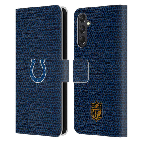 NFL Indianapolis Colts Logo Football Leather Book Wallet Case Cover For Samsung Galaxy A24 4G / M34 5G