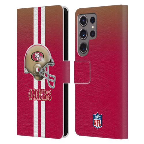 NFL San Francisco 49Ers Logo Helmet Leather Book Wallet Case Cover For Samsung Galaxy S24 Ultra 5G