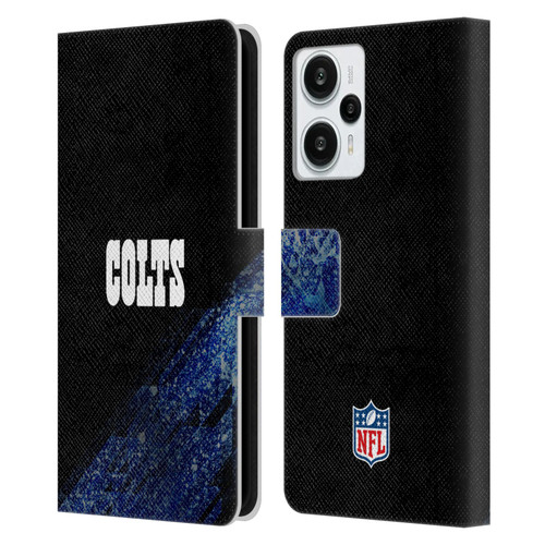 NFL Indianapolis Colts Logo Blur Leather Book Wallet Case Cover For Xiaomi Redmi Note 12T