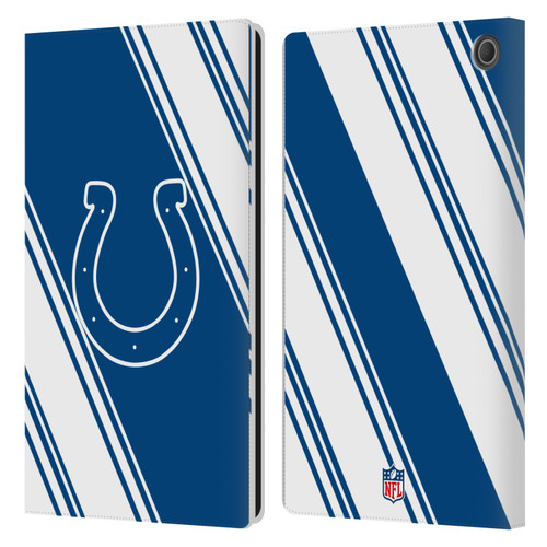 NFL Indianapolis Colts Artwork Stripes Leather Book Wallet Case Cover For Amazon Fire Max 11 2023