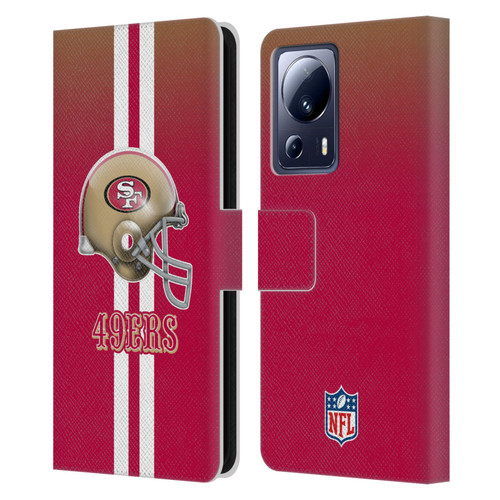 NFL San Francisco 49Ers Logo Helmet Leather Book Wallet Case Cover For Xiaomi 13 Lite 5G