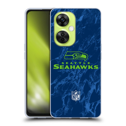 NFL Seattle Seahawks Graphics Coloured Marble Soft Gel Case for OnePlus Nord CE 3 Lite 5G