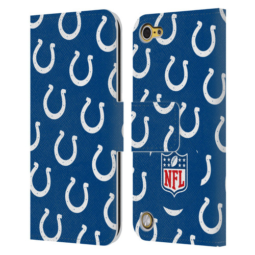 NFL Indianapolis Colts Artwork Patterns Leather Book Wallet Case Cover For Apple iPod Touch 5G 5th Gen