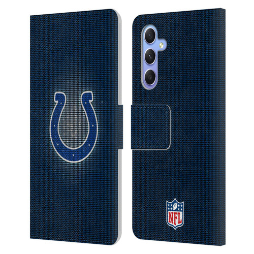 NFL Indianapolis Colts Artwork LED Leather Book Wallet Case Cover For Samsung Galaxy A34 5G