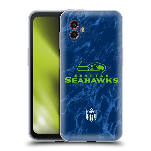 NFL Seattle Seahawks Graphics Coloured Marble Soft Gel Case for Samsung Galaxy Xcover6 Pro/Pro2