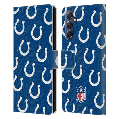 NFL Indianapolis Colts Artwork Patterns Leather Book Wallet Case Cover For Samsung Galaxy M54 5G