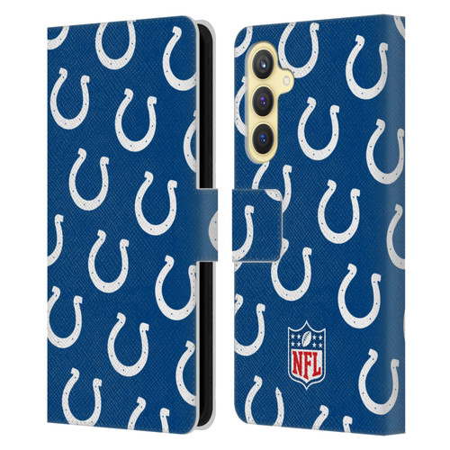 NFL Indianapolis Colts Artwork Patterns Leather Book Wallet Case Cover For Samsung Galaxy S23 FE 5G