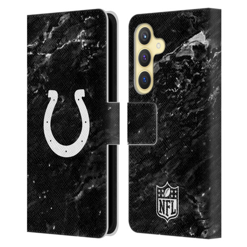 NFL Indianapolis Colts Artwork Marble Leather Book Wallet Case Cover For Samsung Galaxy S24 5G