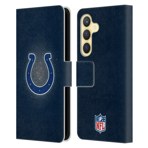NFL Indianapolis Colts Artwork LED Leather Book Wallet Case Cover For Samsung Galaxy S24 5G
