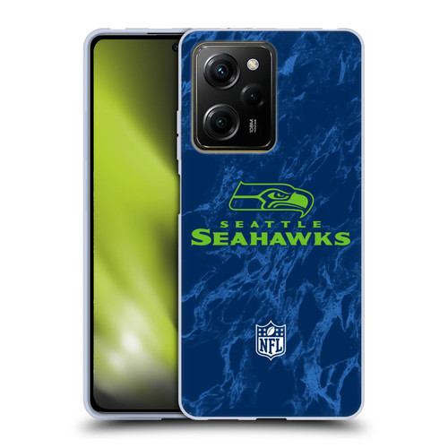 NFL Seattle Seahawks Graphics Coloured Marble Soft Gel Case for Xiaomi Redmi Note 12 Pro 5G