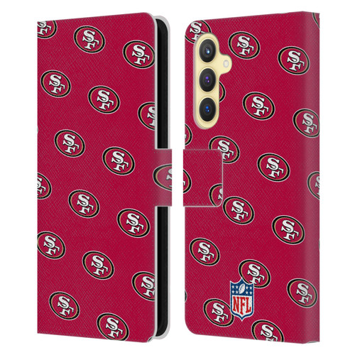 NFL San Francisco 49ers Artwork Patterns Leather Book Wallet Case Cover For Samsung Galaxy S23 FE 5G
