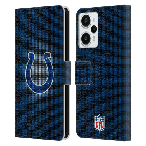 NFL Indianapolis Colts Artwork LED Leather Book Wallet Case Cover For Xiaomi Redmi Note 12T