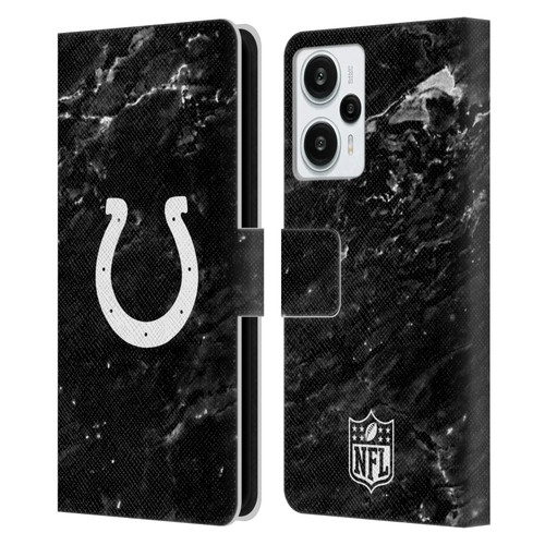 NFL Indianapolis Colts Artwork Marble Leather Book Wallet Case Cover For Xiaomi Redmi Note 12T