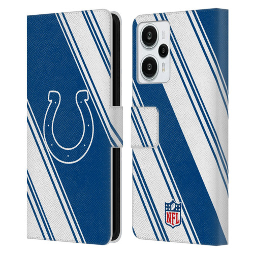 NFL Indianapolis Colts Artwork Stripes Leather Book Wallet Case Cover For Xiaomi Redmi Note 12T