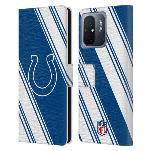 NFL Indianapolis Colts Artwork Stripes Leather Book Wallet Case Cover For Xiaomi Redmi 12C