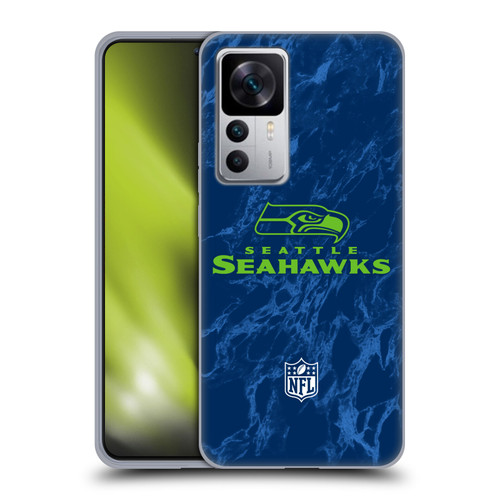 NFL Seattle Seahawks Graphics Coloured Marble Soft Gel Case for Xiaomi 12T 5G / 12T Pro 5G / Redmi K50 Ultra 5G