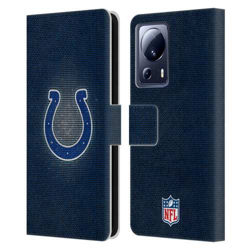 NFL Indianapolis Colts Artwork LED Leather Book Wallet Case Cover For Xiaomi 13 Lite 5G