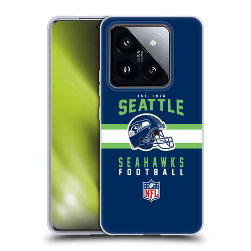 NFL Seattle Seahawks Graphics Helmet Typography Soft Gel Case for Xiaomi 14 Pro