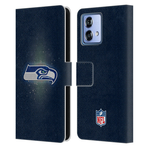 NFL Seattle Seahawks Artwork LED Leather Book Wallet Case Cover For Motorola Moto G84 5G
