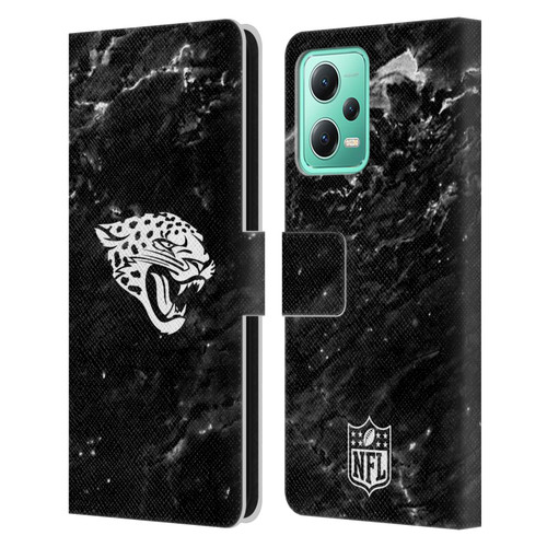 NFL Jacksonville Jaguars Artwork Marble Leather Book Wallet Case Cover For Xiaomi Redmi Note 12 5G