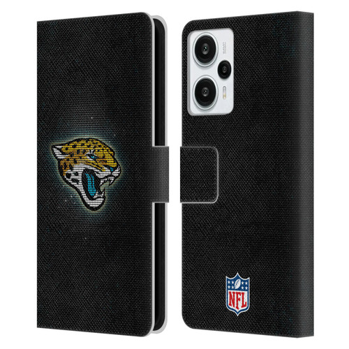 NFL Jacksonville Jaguars Artwork LED Leather Book Wallet Case Cover For Xiaomi Redmi Note 12T