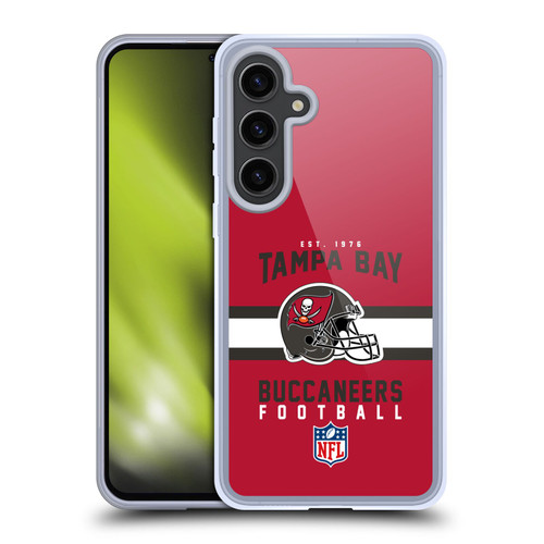 NFL Tampa Bay Buccaneers Graphics Helmet Typography Soft Gel Case for Samsung Galaxy S24+ 5G