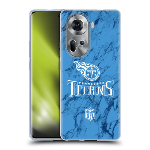 NFL Tennessee Titans Graphics Coloured Marble Soft Gel Case for OPPO Reno11