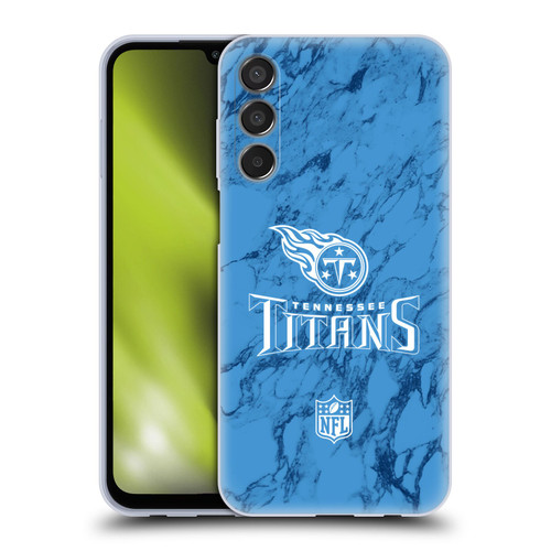 NFL Tennessee Titans Graphics Coloured Marble Soft Gel Case for Samsung Galaxy M15/F15 5G