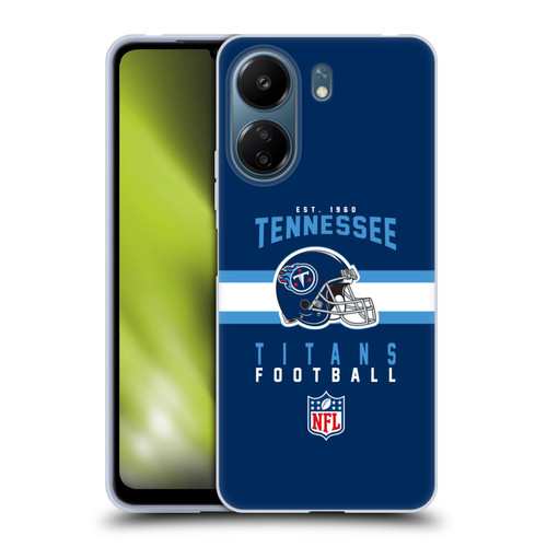 NFL Tennessee Titans Graphics Helmet Typography Soft Gel Case for Xiaomi Redmi 13C 4G