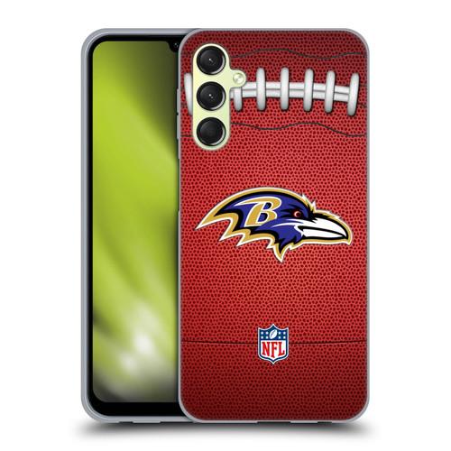 NFL Baltimore Ravens Graphics Football Soft Gel Case for Samsung Galaxy A24 4G / M34 5G