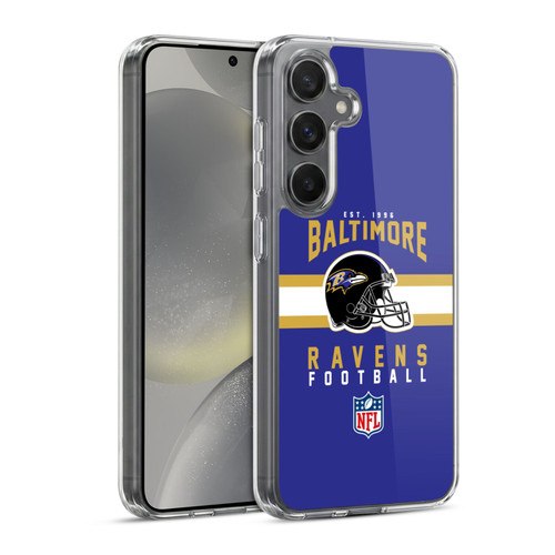 NFL Baltimore Ravens Graphics Helmet Typography Soft Gel Case for Samsung Galaxy S24 5G & MagSafe