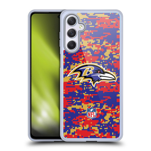 NFL Baltimore Ravens Graphics Digital Camouflage Soft Gel Case for Samsung Galaxy M54 5G