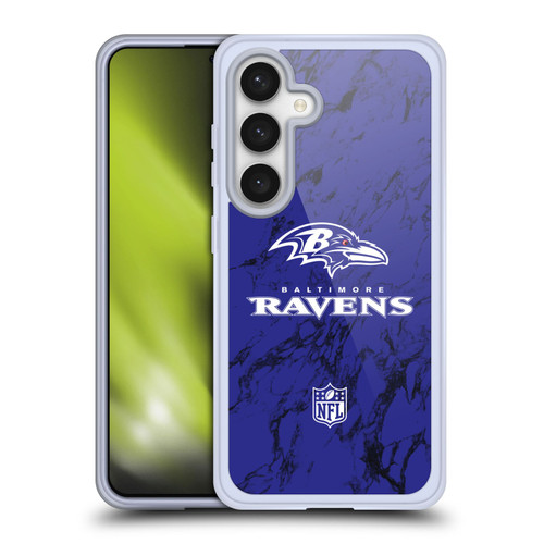 NFL Baltimore Ravens Graphics Coloured Marble Soft Gel Case for Samsung Galaxy S24 5G